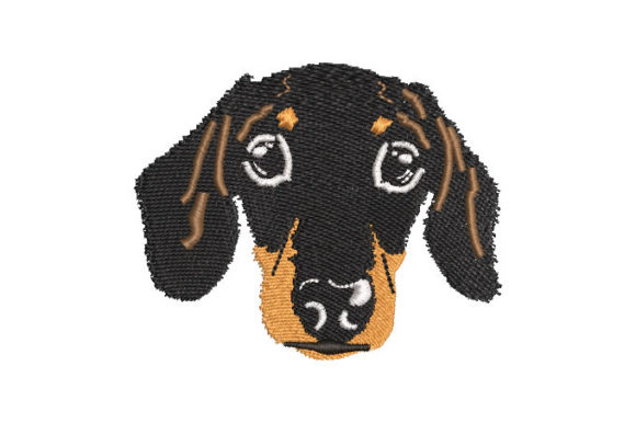 Dog Face Embroidery Design