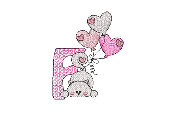 Letter F Cat Sketch