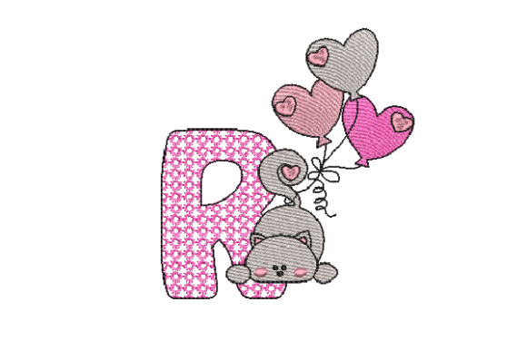 Letter R Cat Sketch