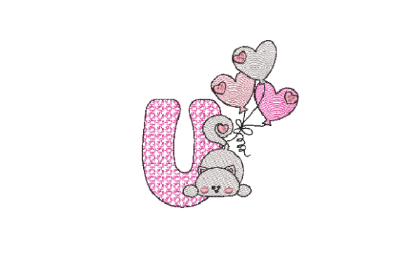 Letter U Cat Sketch