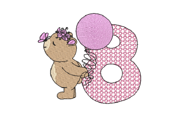 Number 8 Cute Teddy