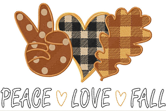 Peace Love Fall Plaid Heart Design Review