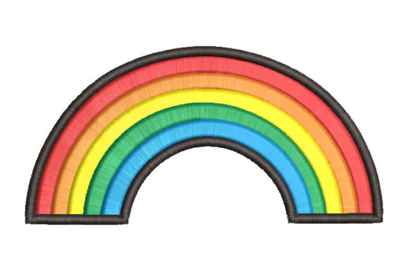Rainbow Colors with Black Border