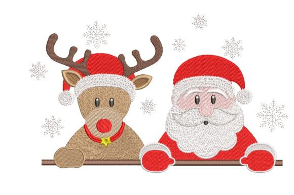 Santa and Deer Embroidery Design Review